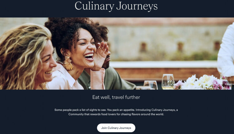 Culinary Journeys Atmos Rewards Communities