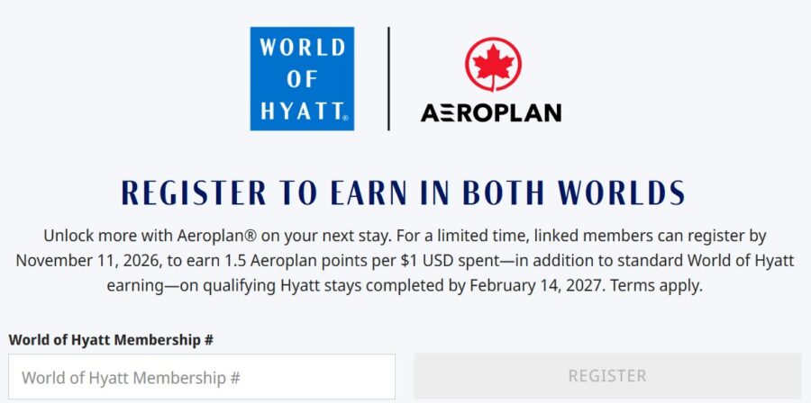 Hyatt and Air Canada 2026 Double-Dip Promotion