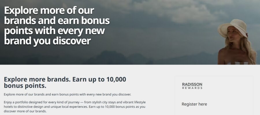 Radisson 10,000 Points with Different Brands 2026 Promotion