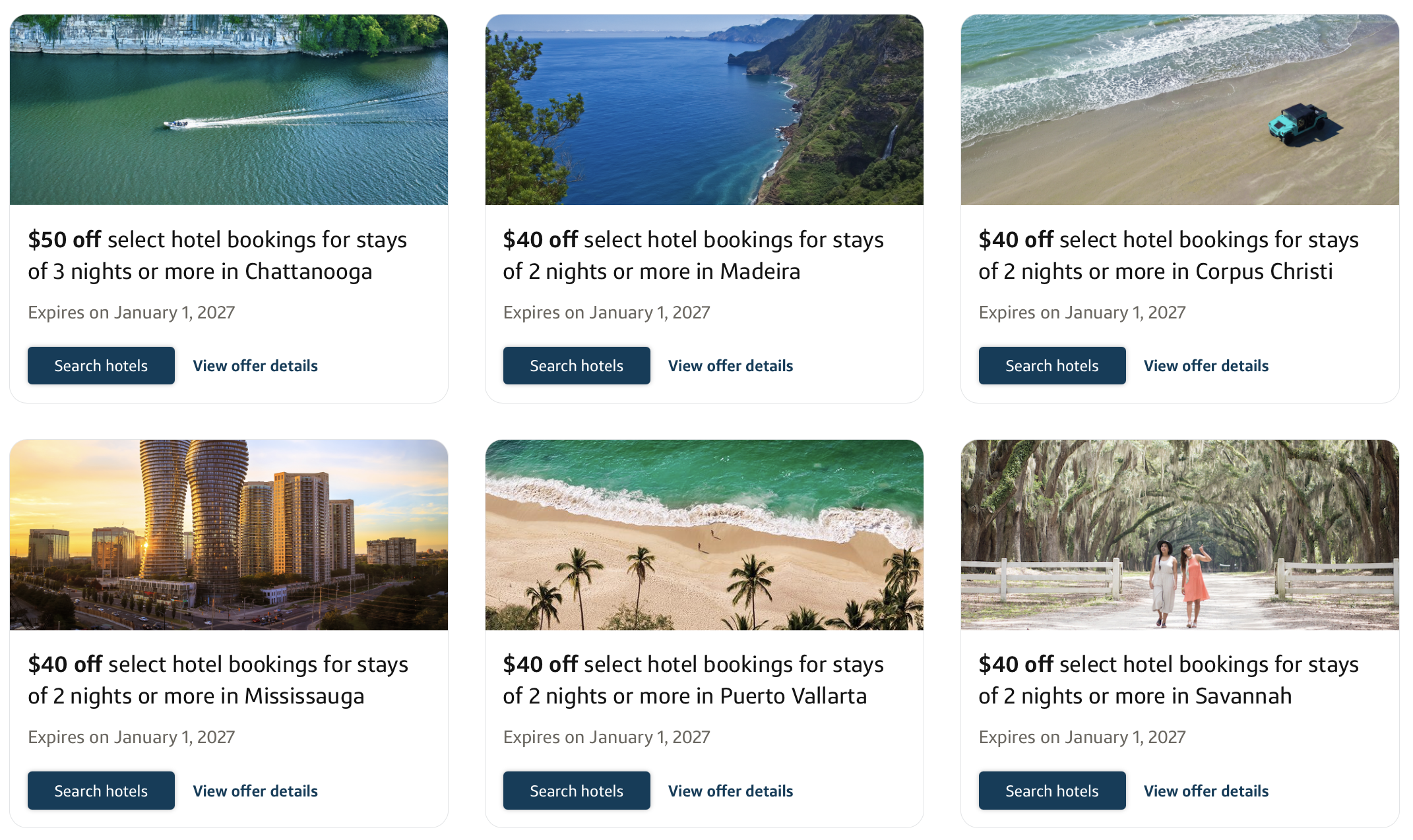 Capital One Travel offer examples