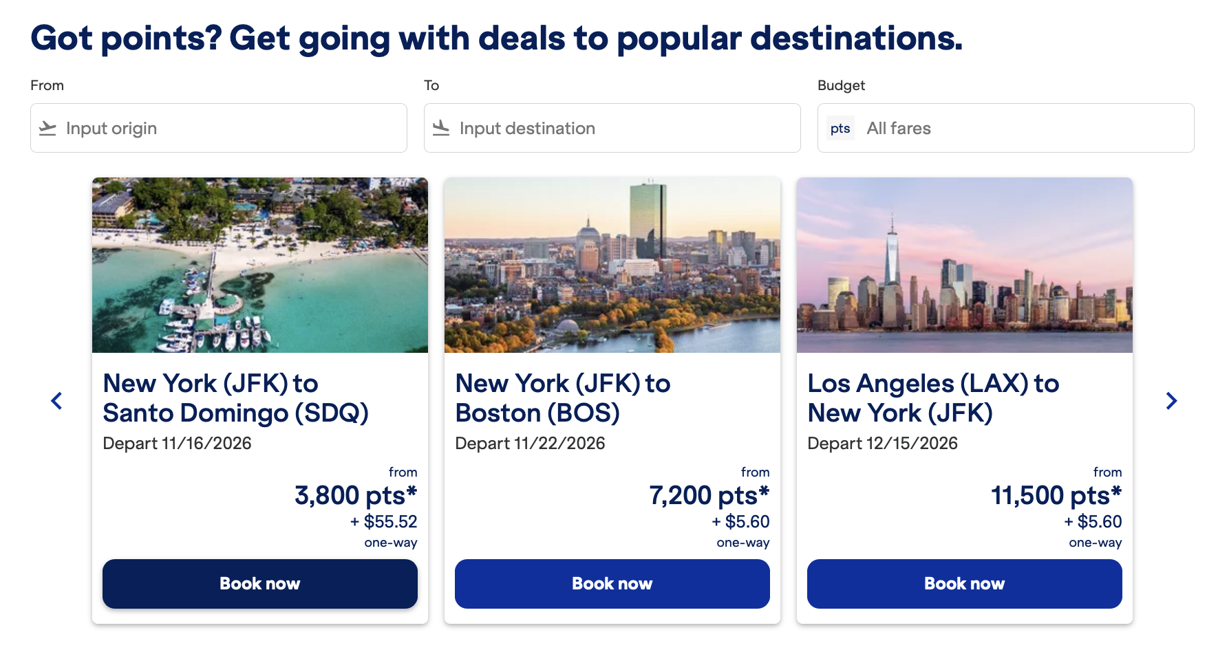 JetBlue TrueBlue deals