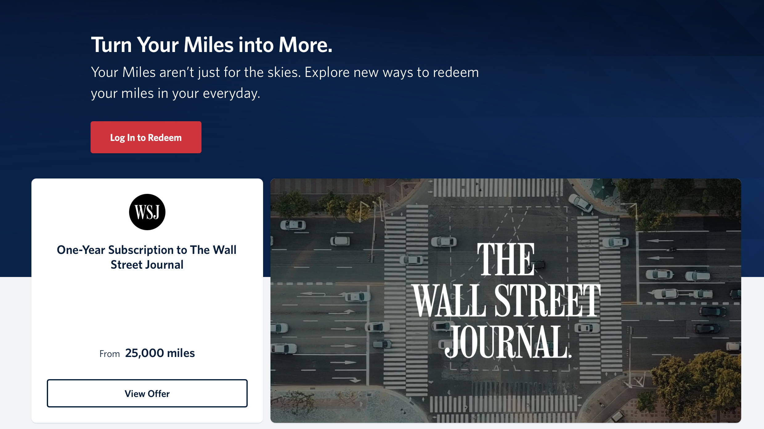 Delta's subscription page