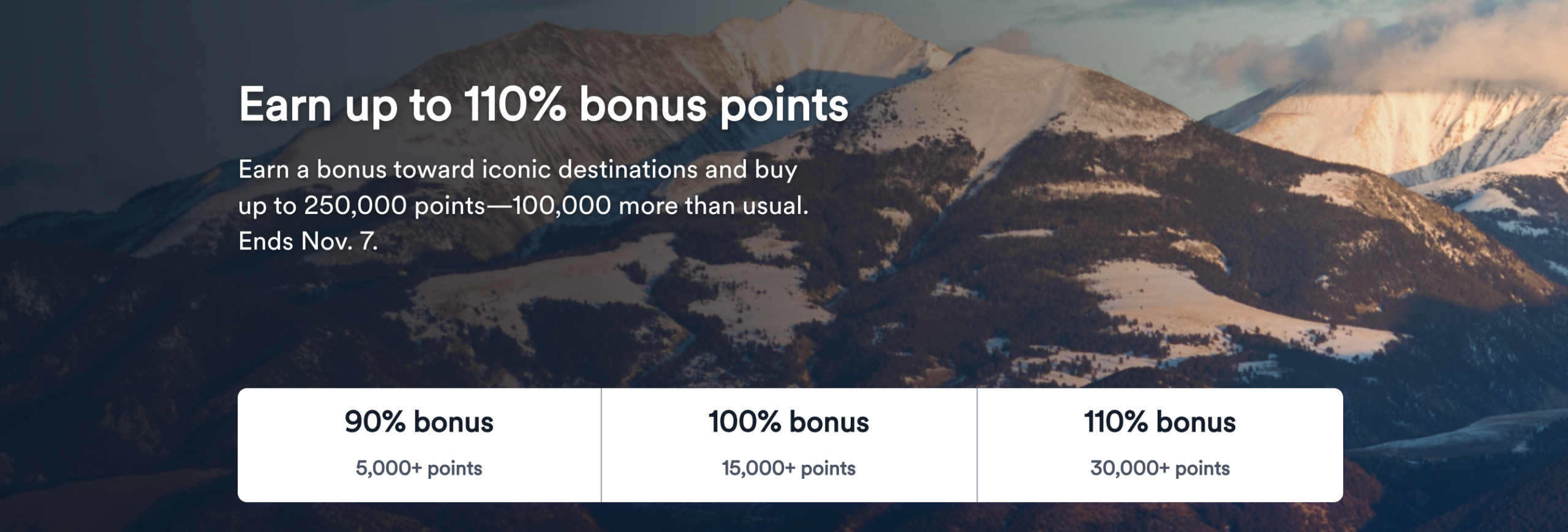 Buy Alaska Atmos Rewards points wiht a 110% bonus promo banner