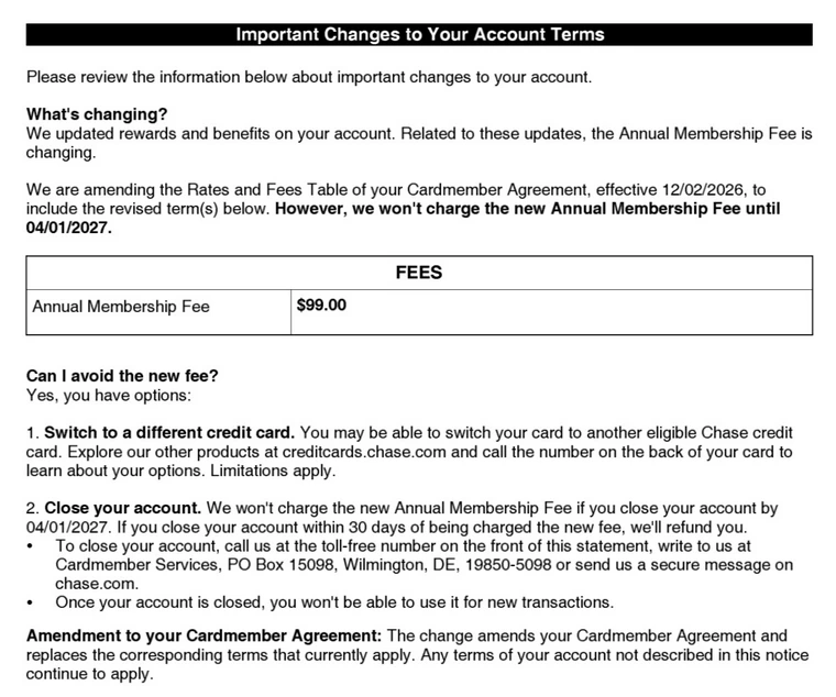 new terms and conditions ihg select card